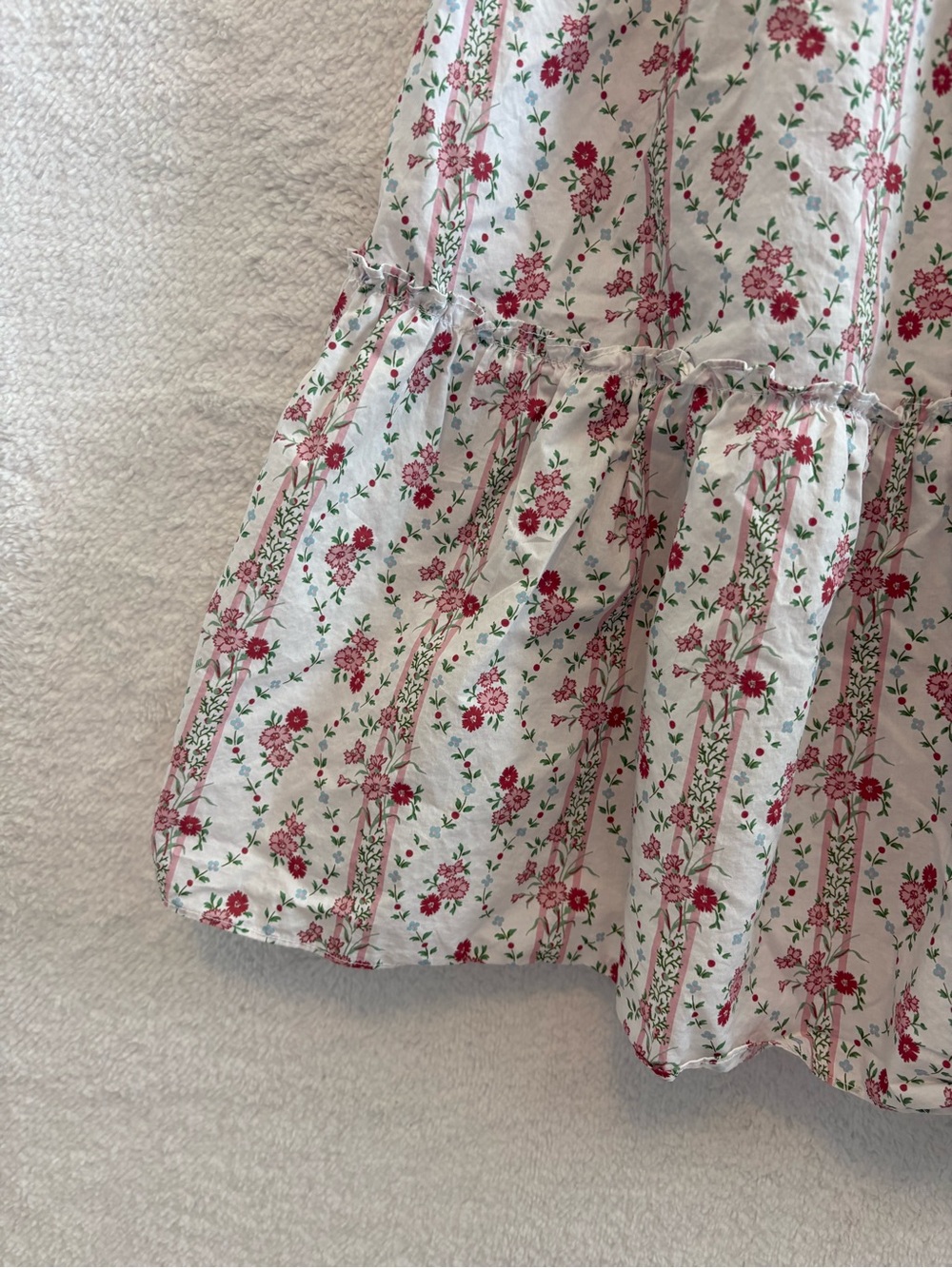 Hill House Louisa Nap Midi Dress Pink Vine Stripe Size Medium - Picture 4 of 11